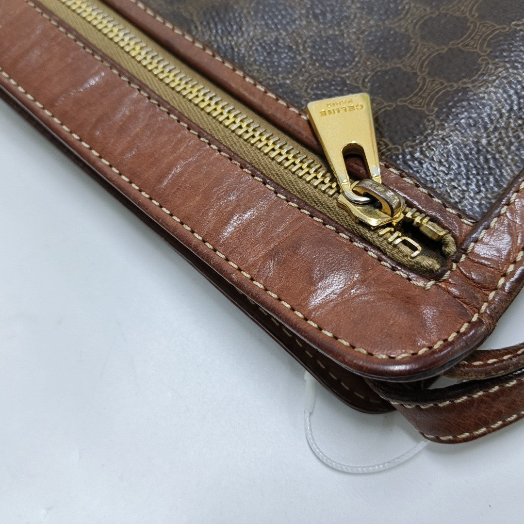 MACADAM CLUTCHES Coated Canvas Brown