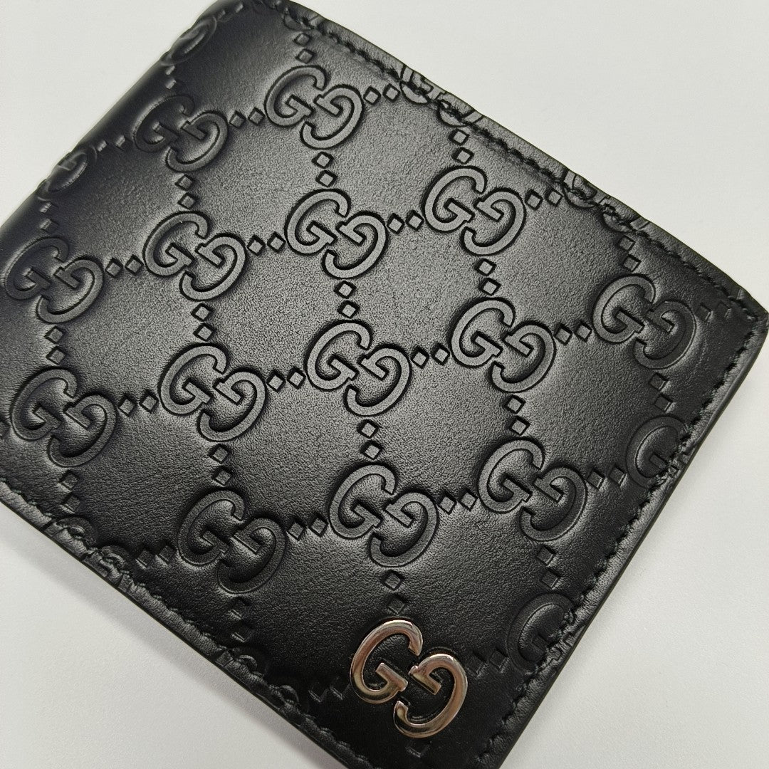 Signature Monogram Calfskin Black Wallet