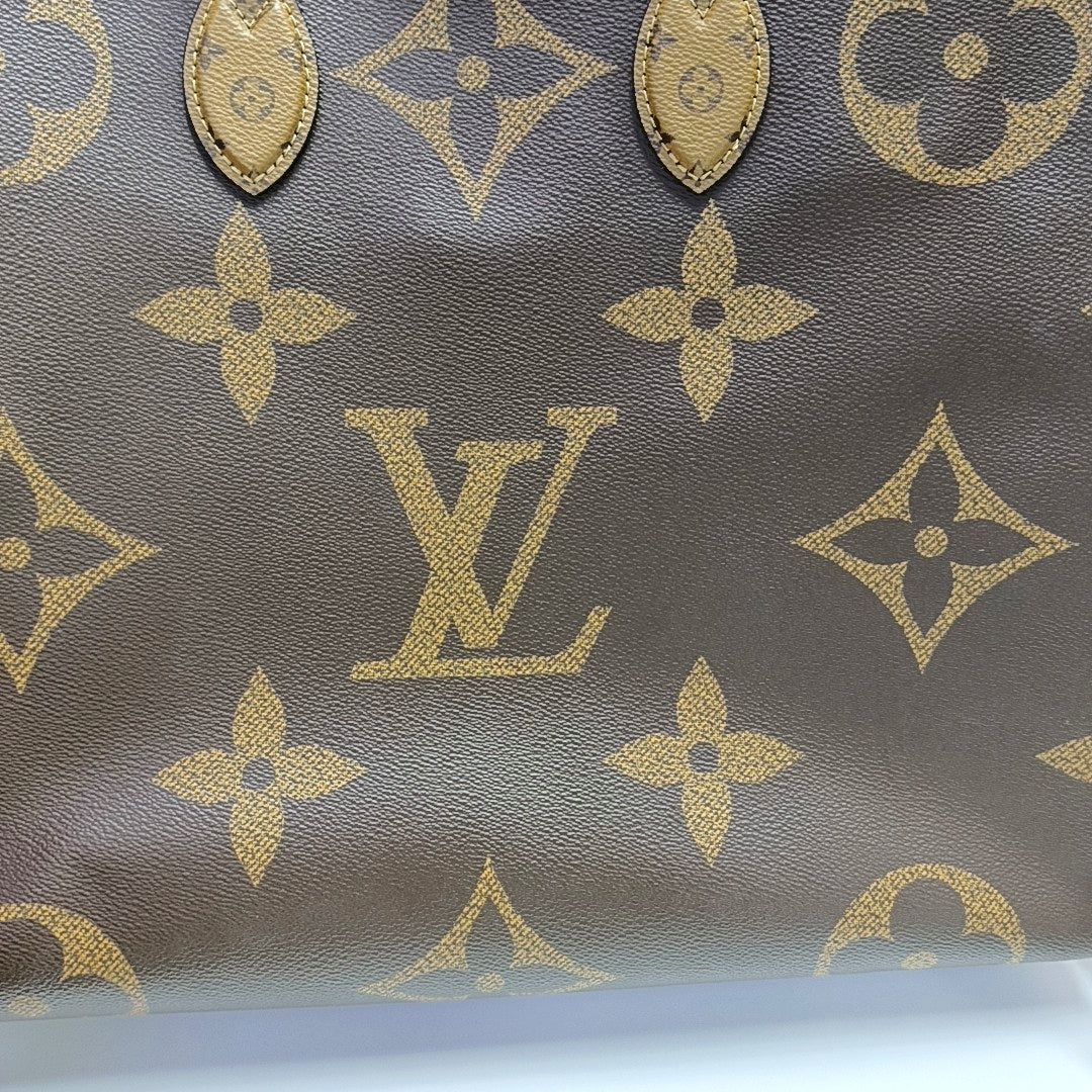 Authenticated pre-owned  ONTHEGO GM Monogram Coated Canvas Brown - Tote Bag at Looply