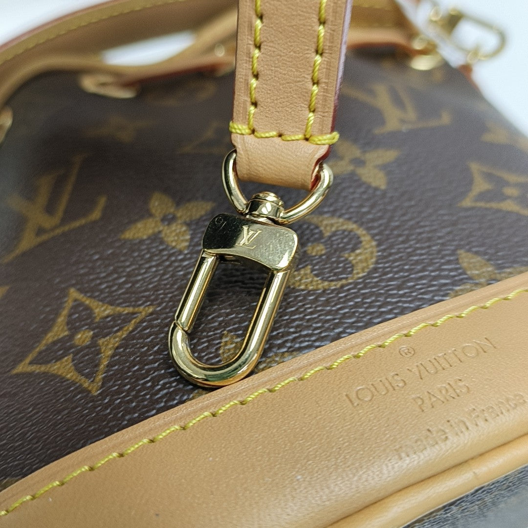 NOÉ Nano Monogram Coated Canvas Brown