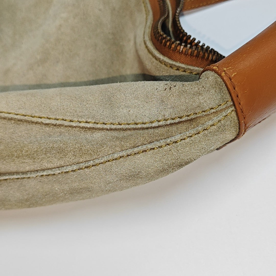 Suede Top Handle Bag Gray