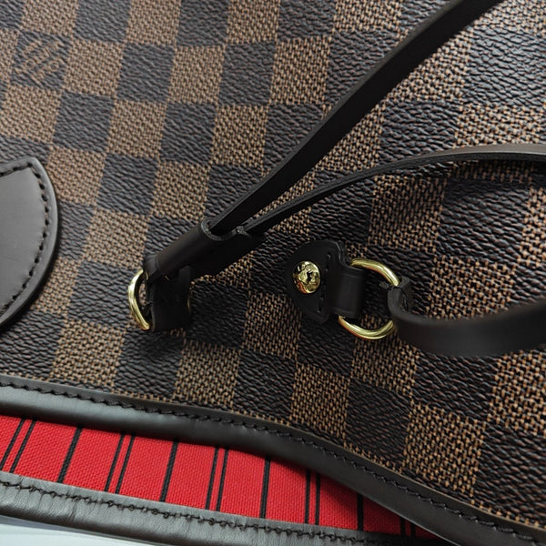 NEVERFULL GM Damier Ebene Coated Canvas Brown