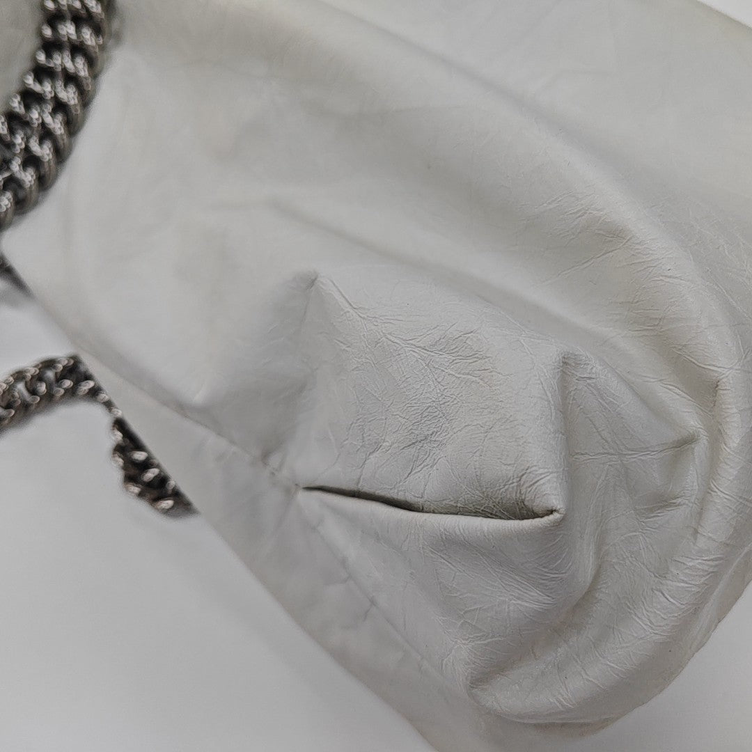 Calfskin Shoulder Bag White