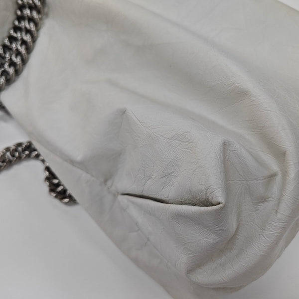 Calfskin Shoulder Bag White