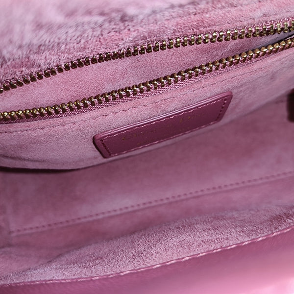 Lady Dior Mini Cannage Lambskin Red