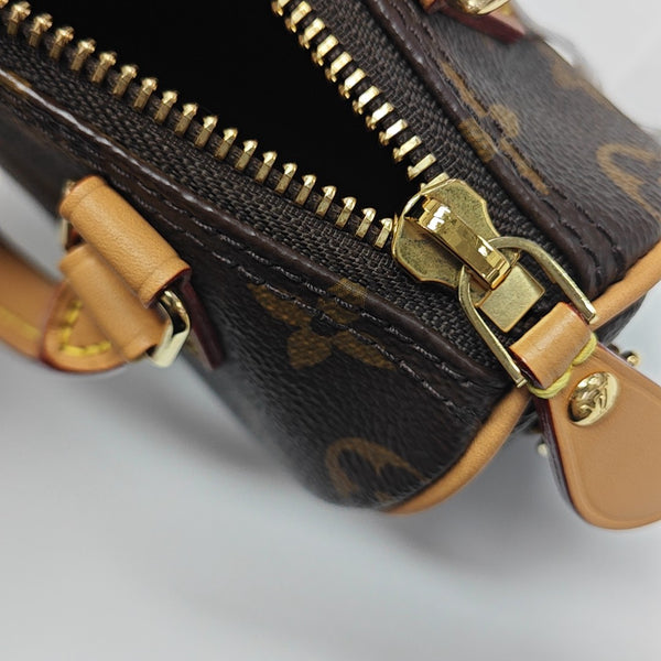 SPEEDY Nano Monogram Coated Canvas Brown