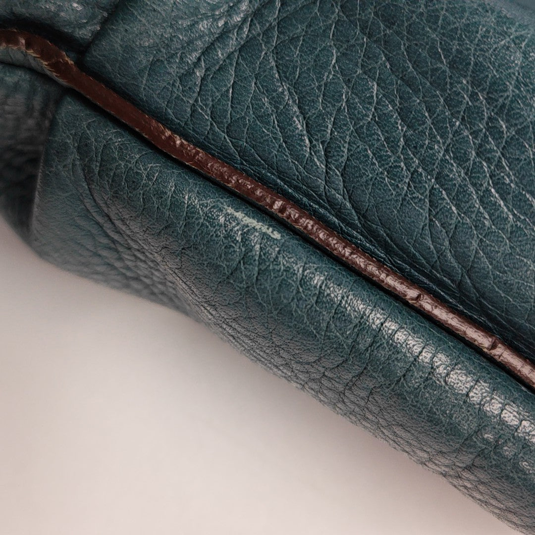 Calfskin Top Handle Bag Green
