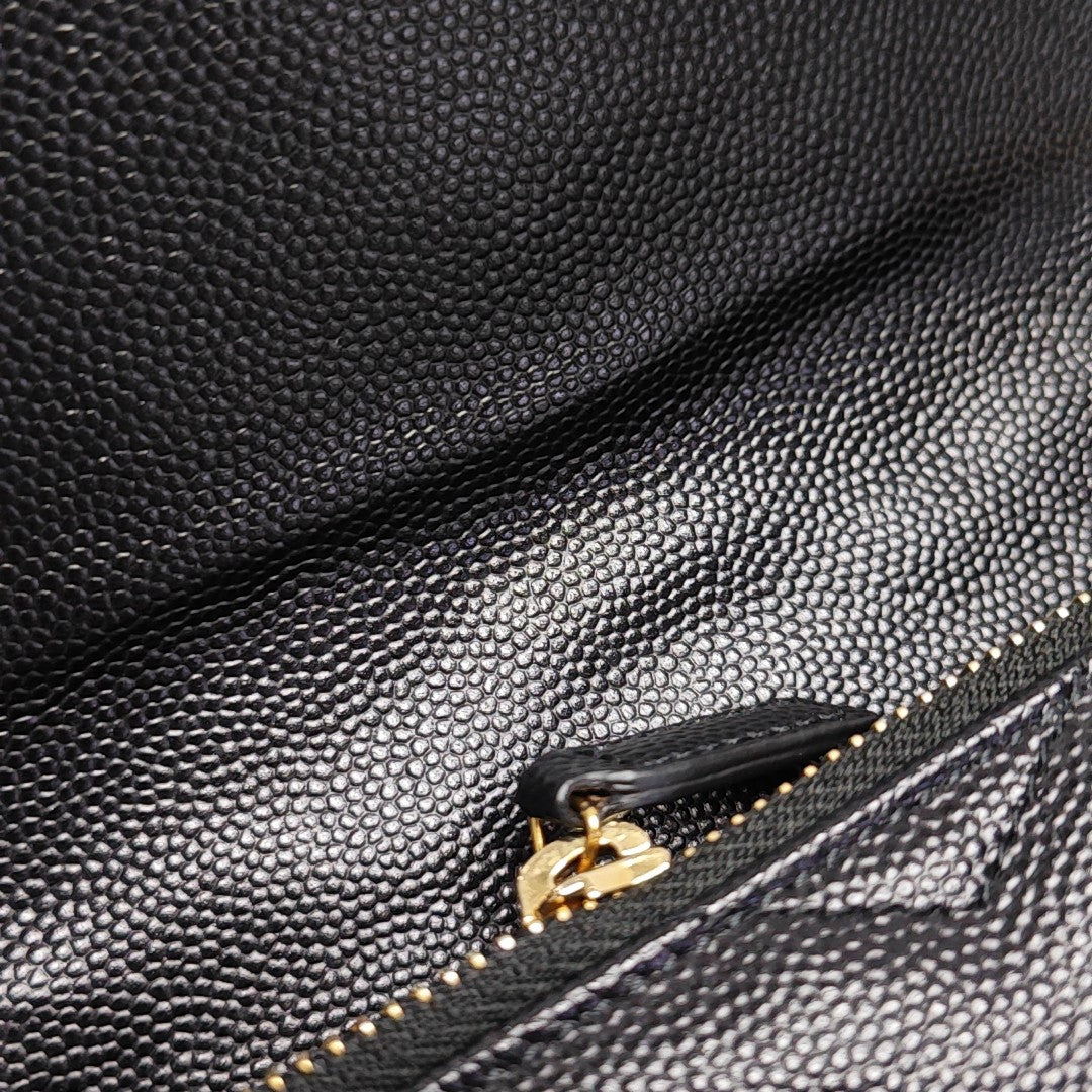 MONOGRAM Chevron Calfskin Black