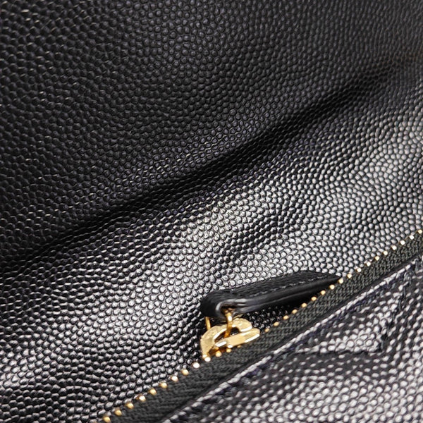 MONOGRAM Chevron Calfskin Black