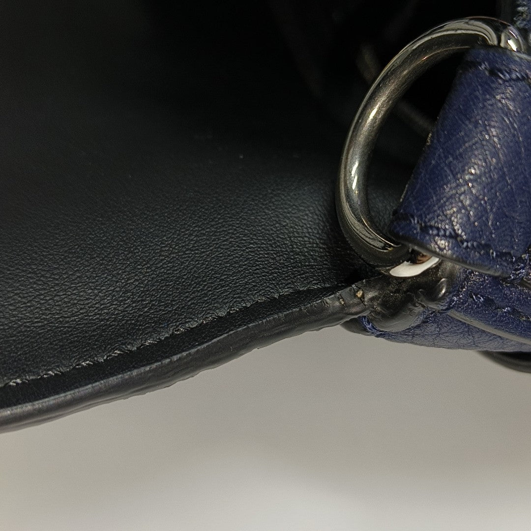 Baguette Medium Calfskin Blue