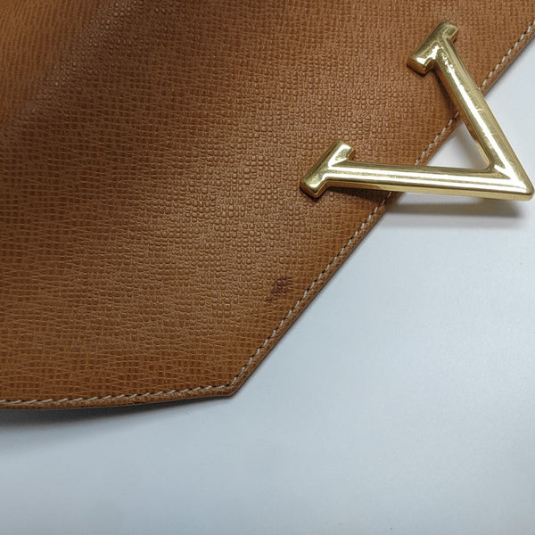Calfskin Top Handle Bag Brown