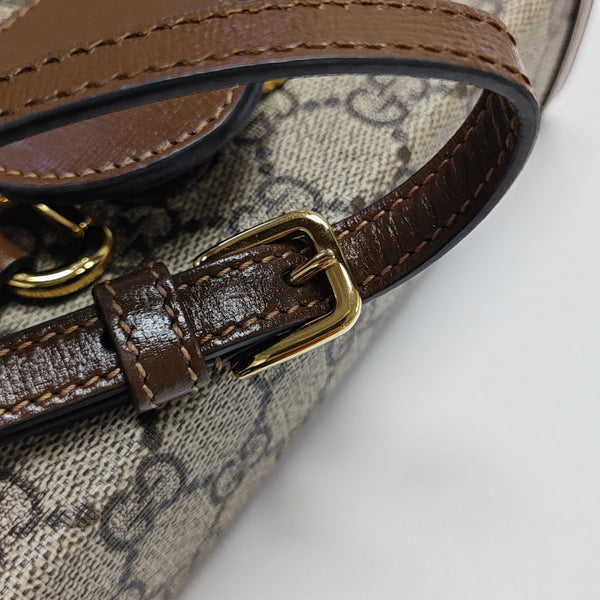 Horsebit 1955 Mini Monogram Coated Canvas Beige