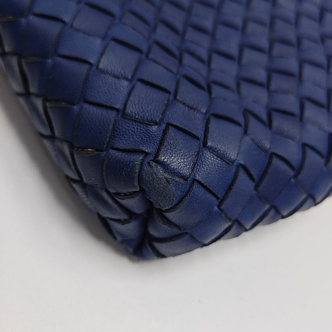 Lambskin Top Handle Bag Blue