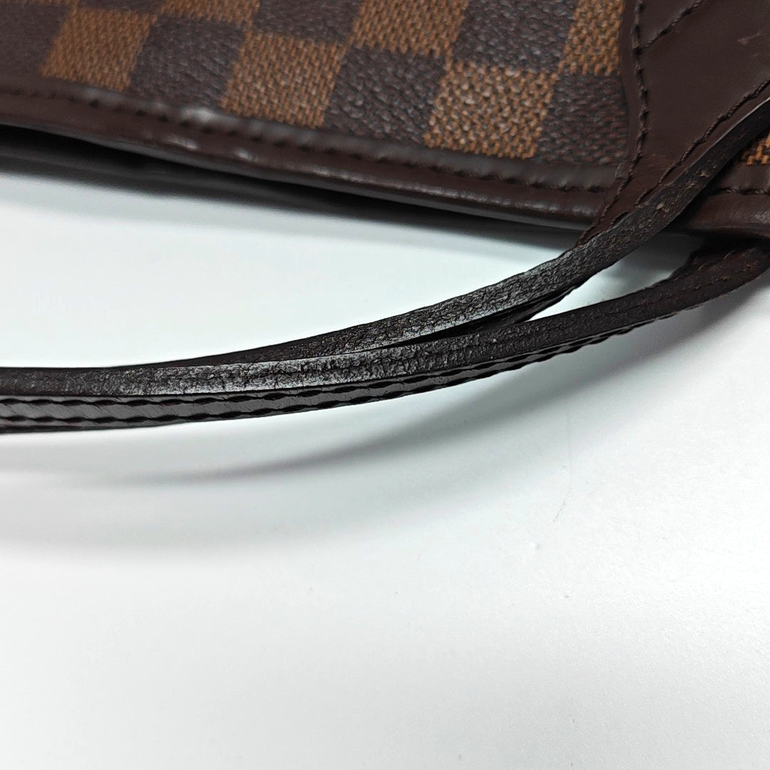 NEVERFULL GM Lona revestida Damier Ebene Marrón