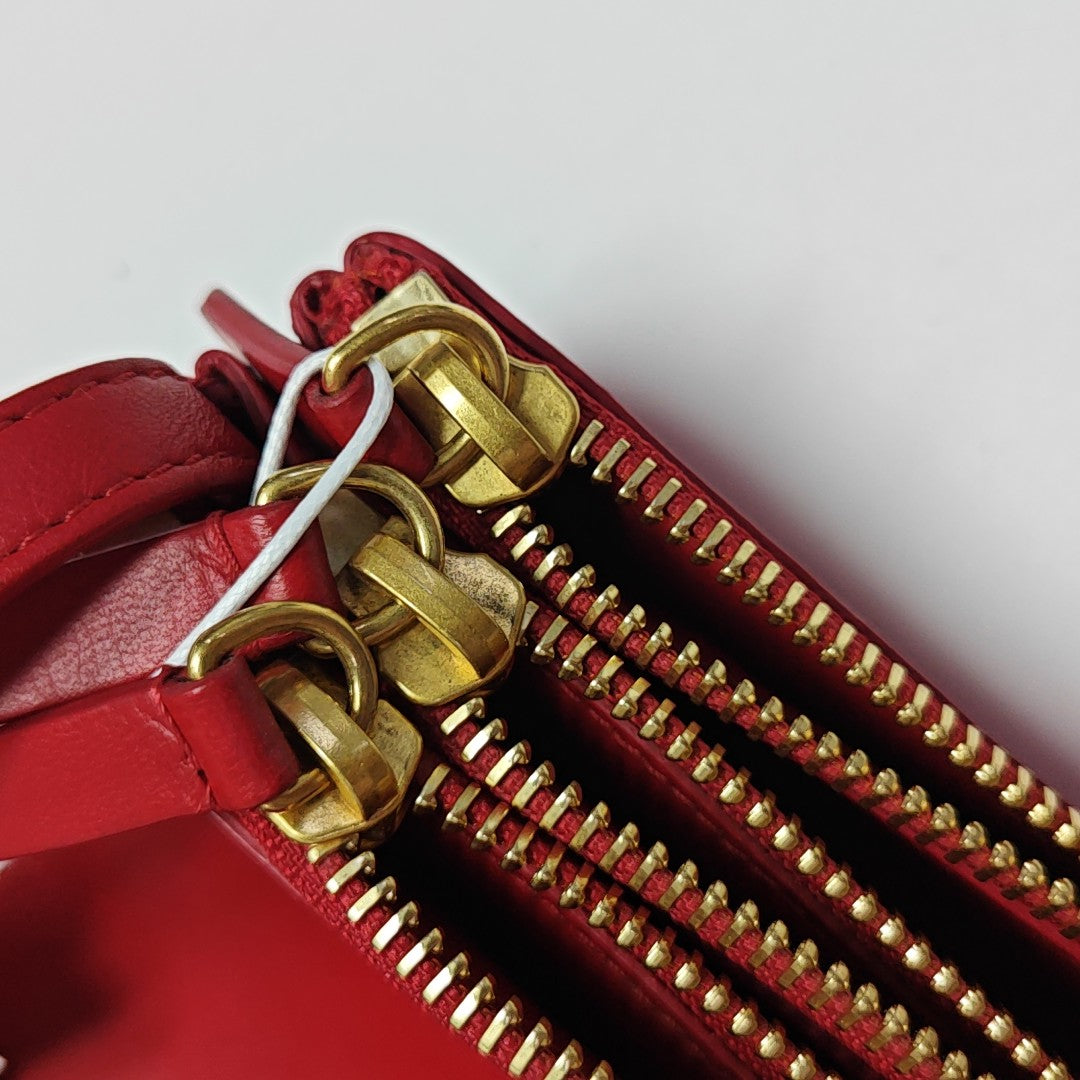 TRIO Small Calfskin Red
