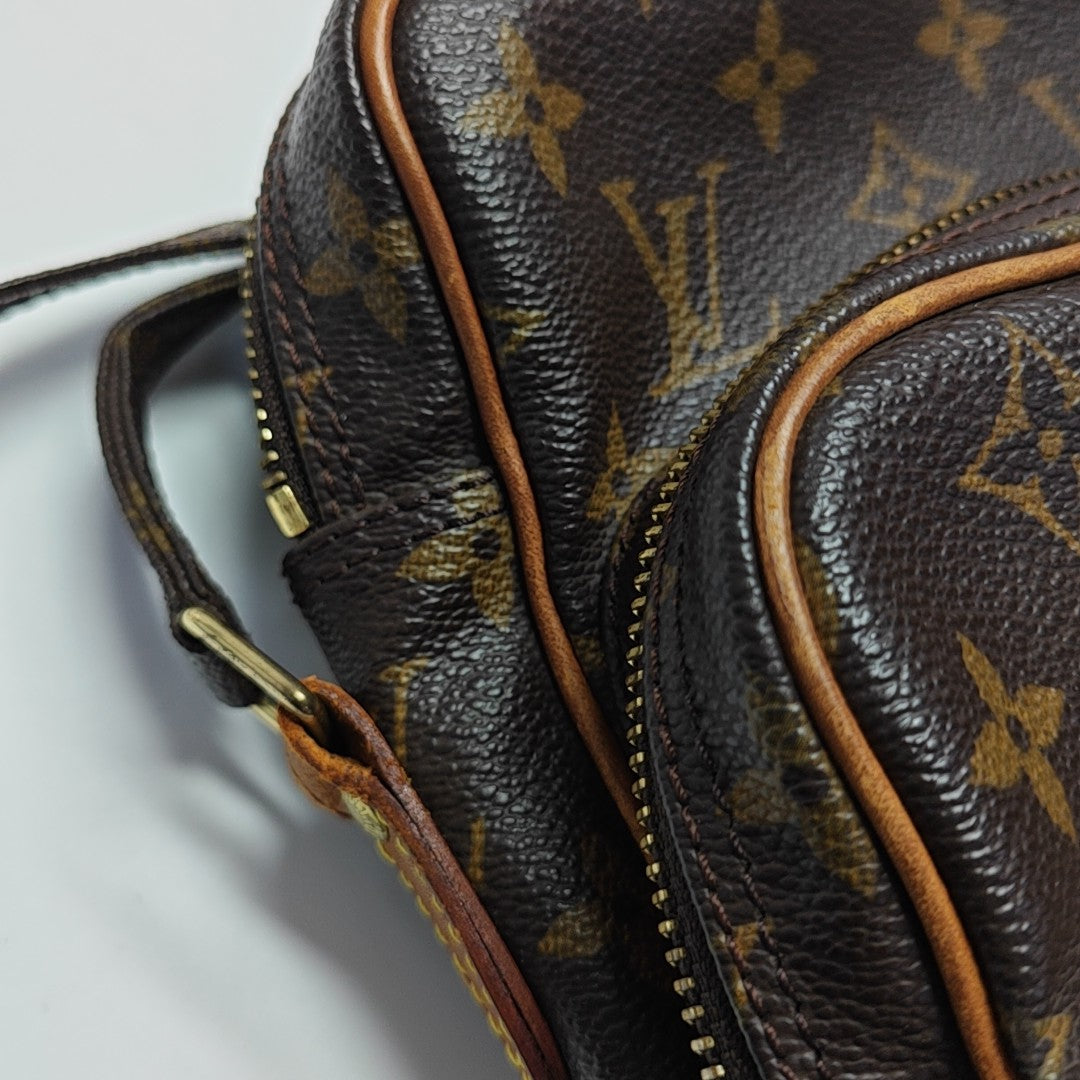 AMAZON Monogram Coated Canvas Brown