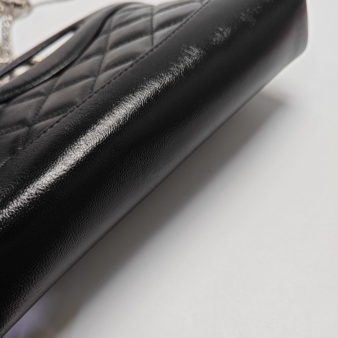 CHANEL 31 Quilted Waxed Cafskin Black