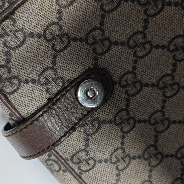 Monogram Coated Canvas Crossbody Bag Brown