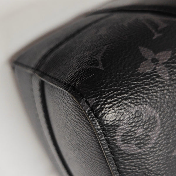 KEEPALL Monogram Coated Canvas Black