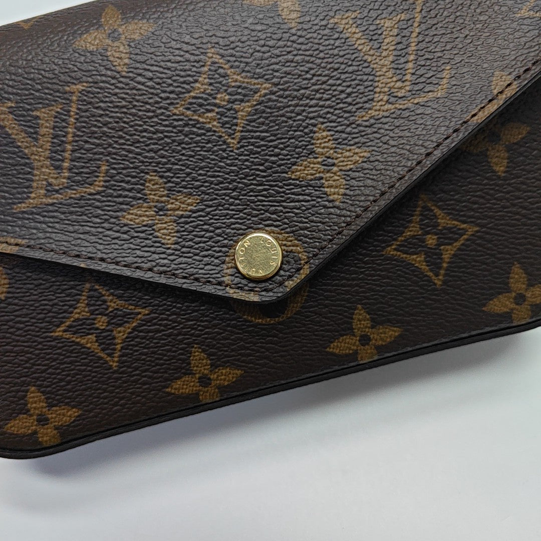 FÉLICIE Monogram Coated Canvas Brown