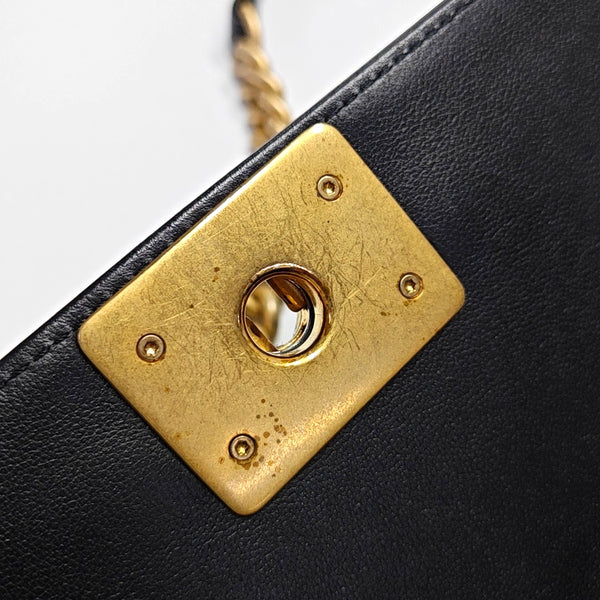 BOY CHANEL Small Quilted Calfskin Black
