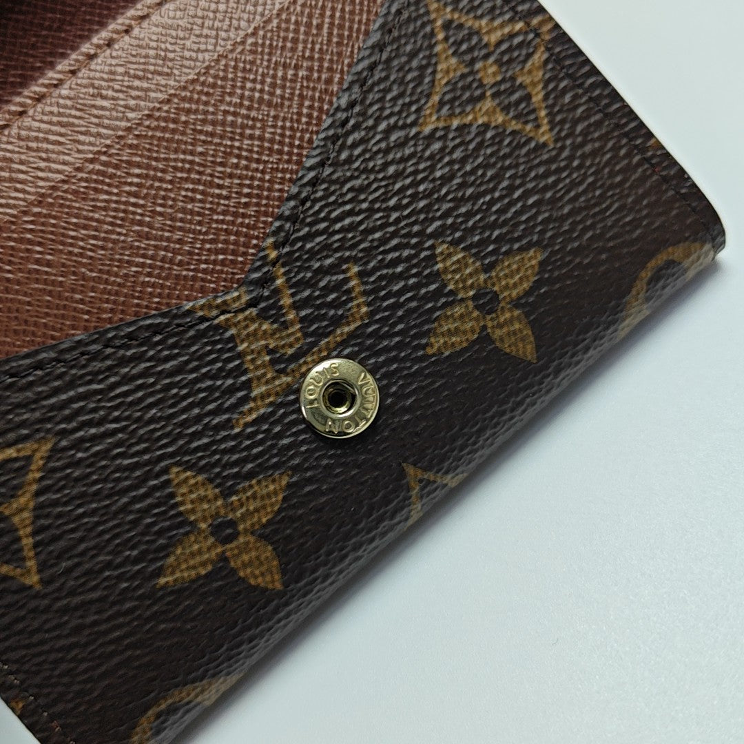 ENVELOPPE Monogram Coated Canvas Brown Card Holder