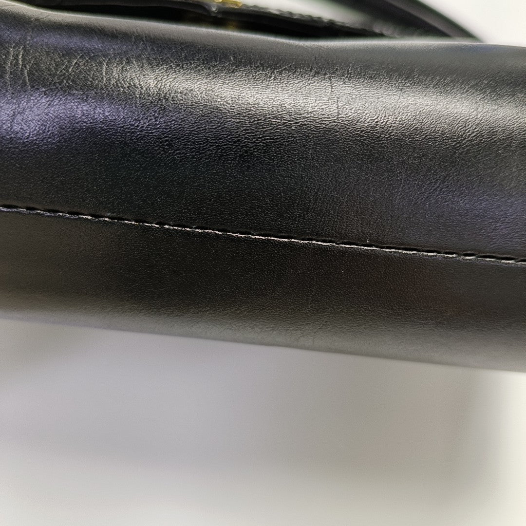 Calfskin Shoulder Bag Black