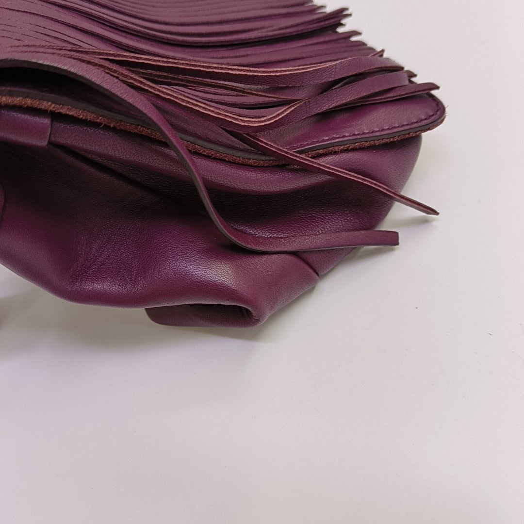 Calfskin Shoulder Bag Purple