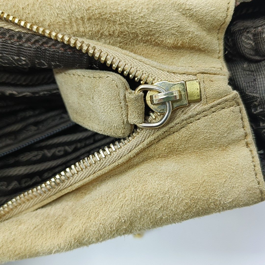 Suede Shoulder Bag Yellow