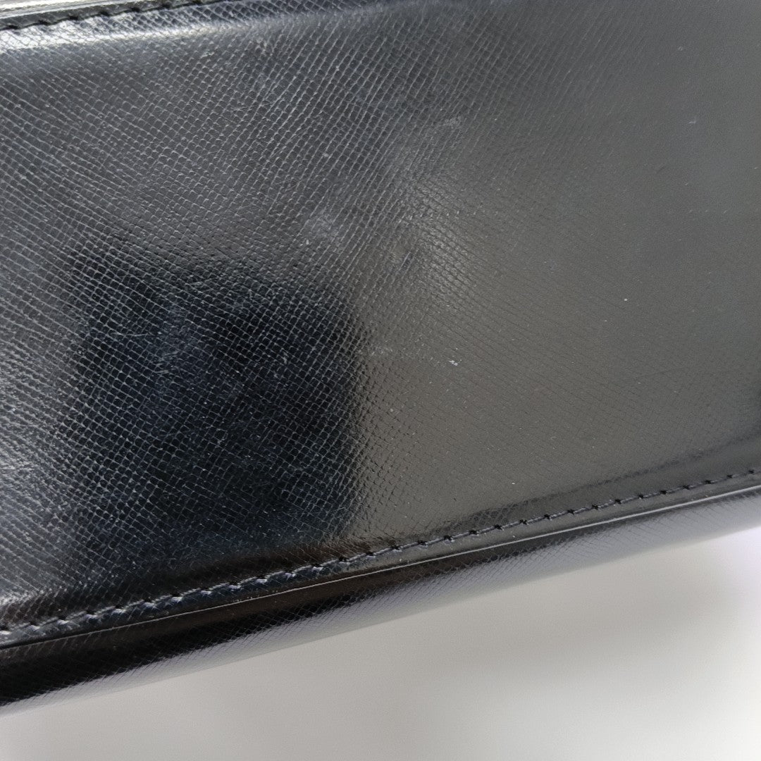 Calfskin Top Handle Bag Black