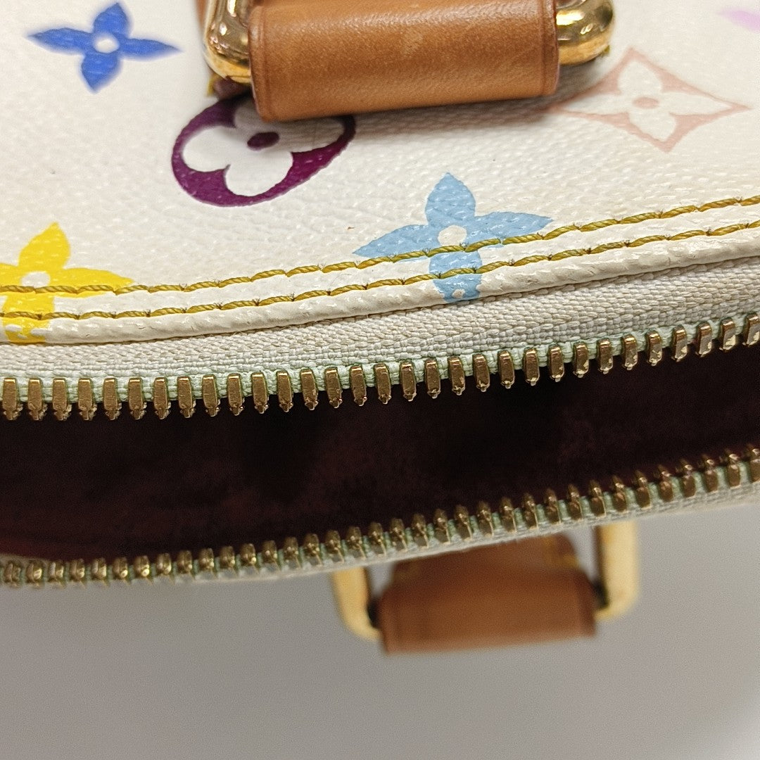 LV × TM Alma Pequeño Monogram Lona Revestida Blanca
