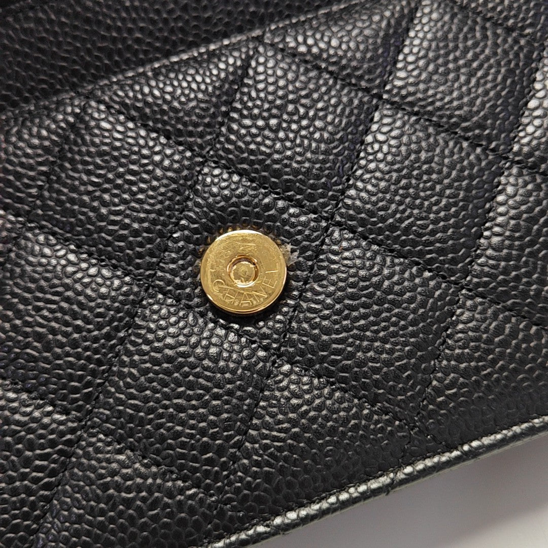 WOC Quilted Grained Calfskin Black