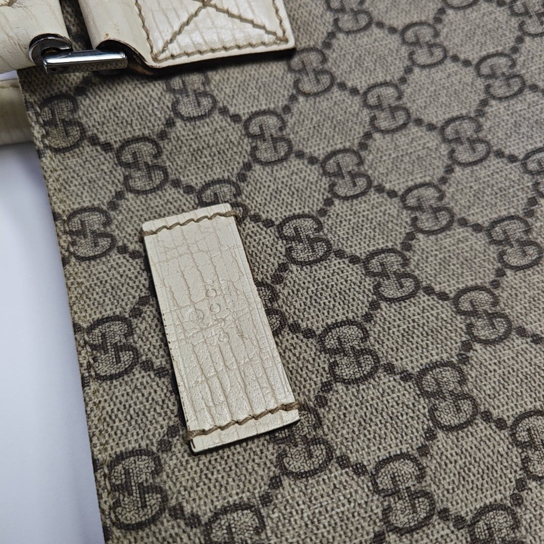 Monogram Coated Canvas Tote Bag Beige