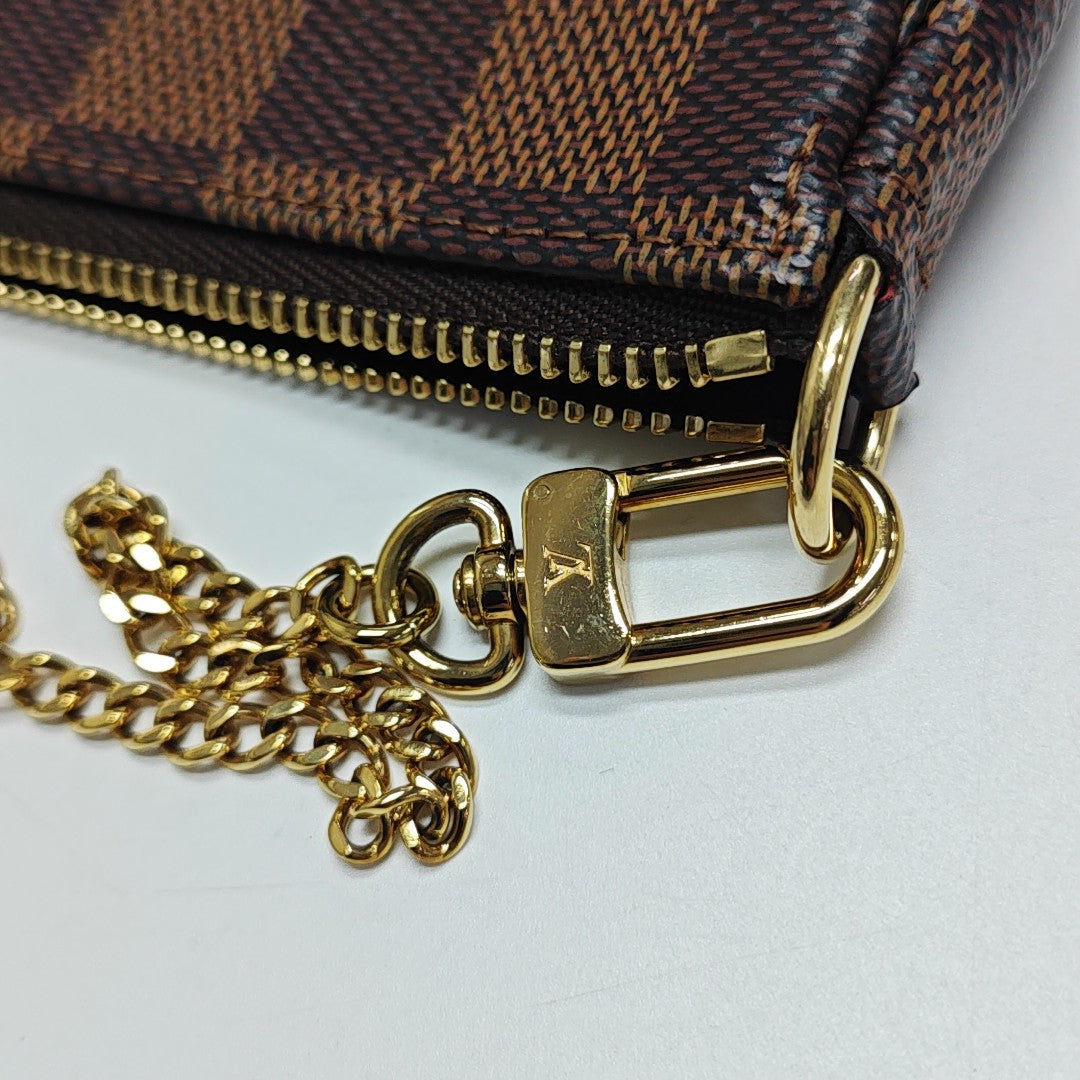 ACCESSOIRES Mini Damier Ebene Coated Canvas Brown