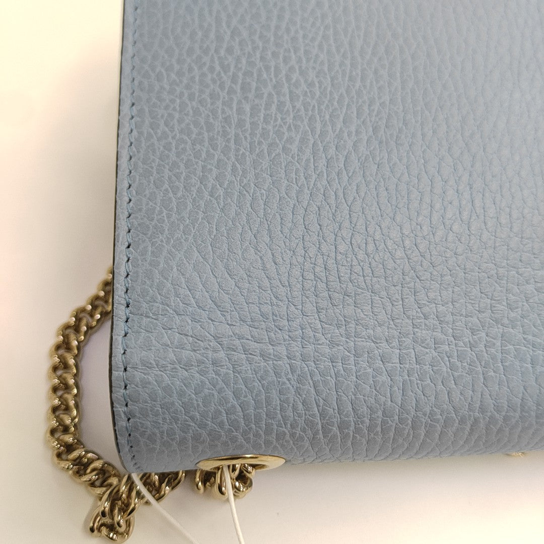 Interlocking G Small Calfskin Blue