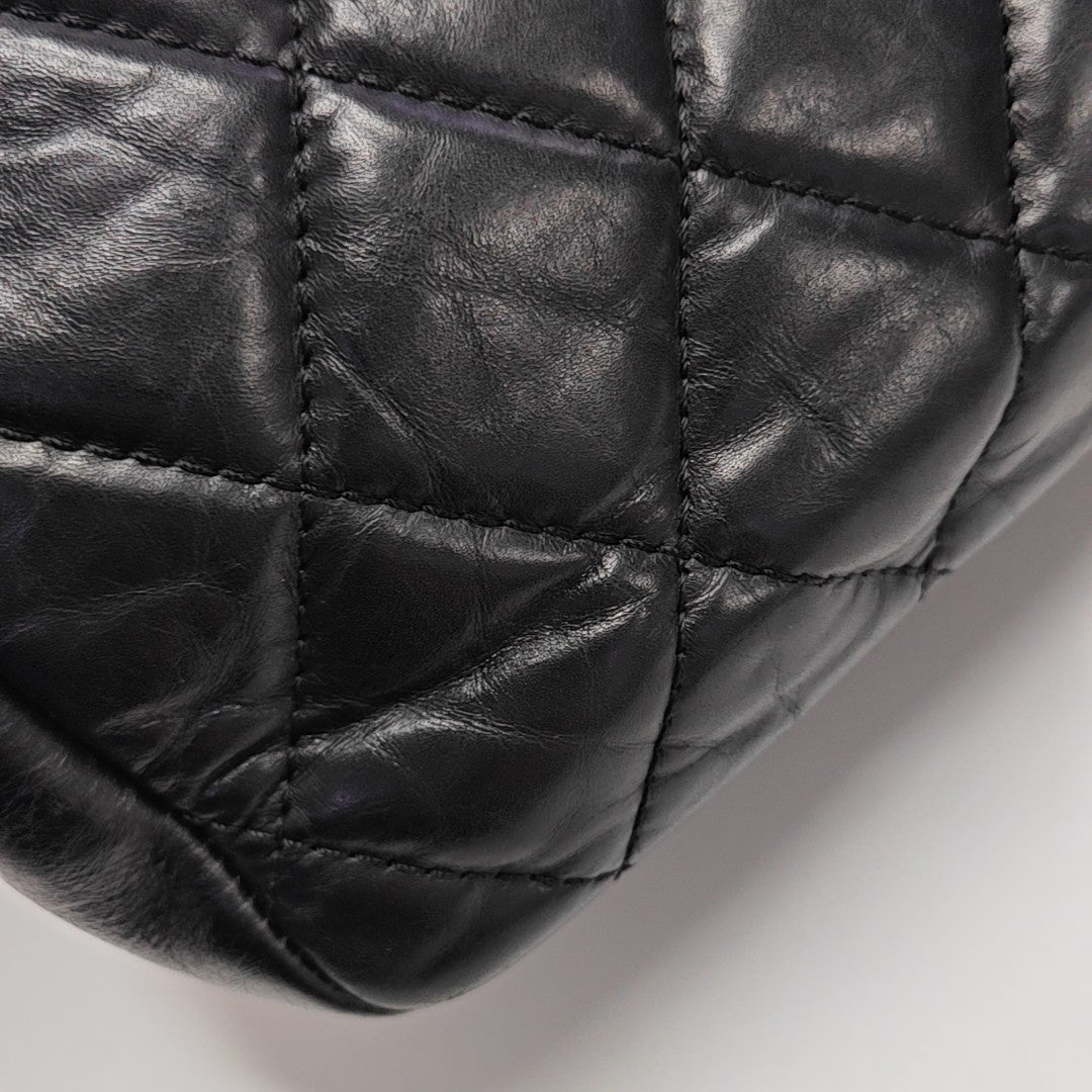 Quilted Calfskin Tote Bag Black