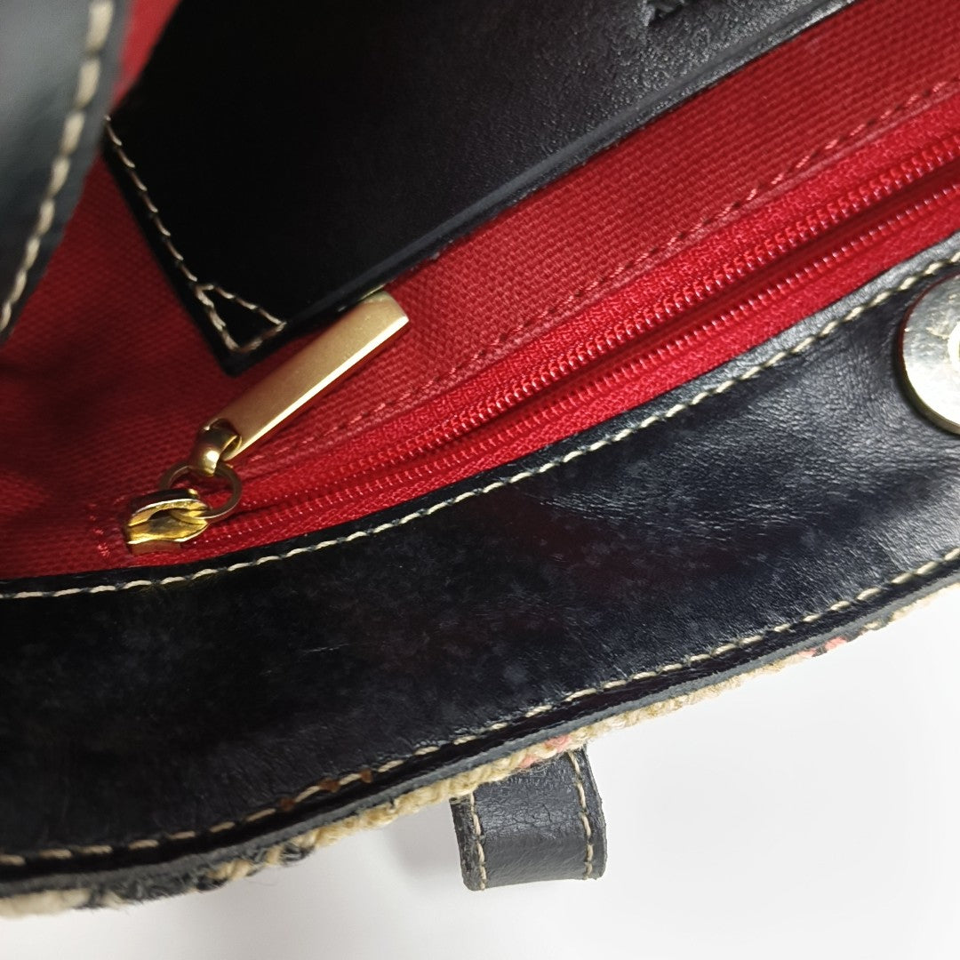 Fabric Top Handle Bag Multicolor