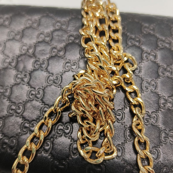 Microguccissima Monogram Calfskin Black