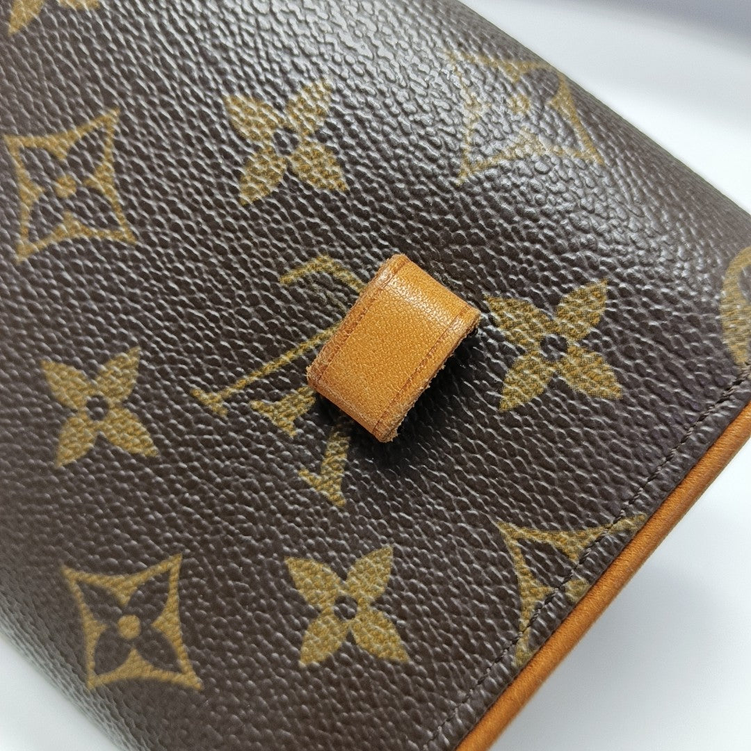 FLORENTINE Monogram Coated Canvas Brown