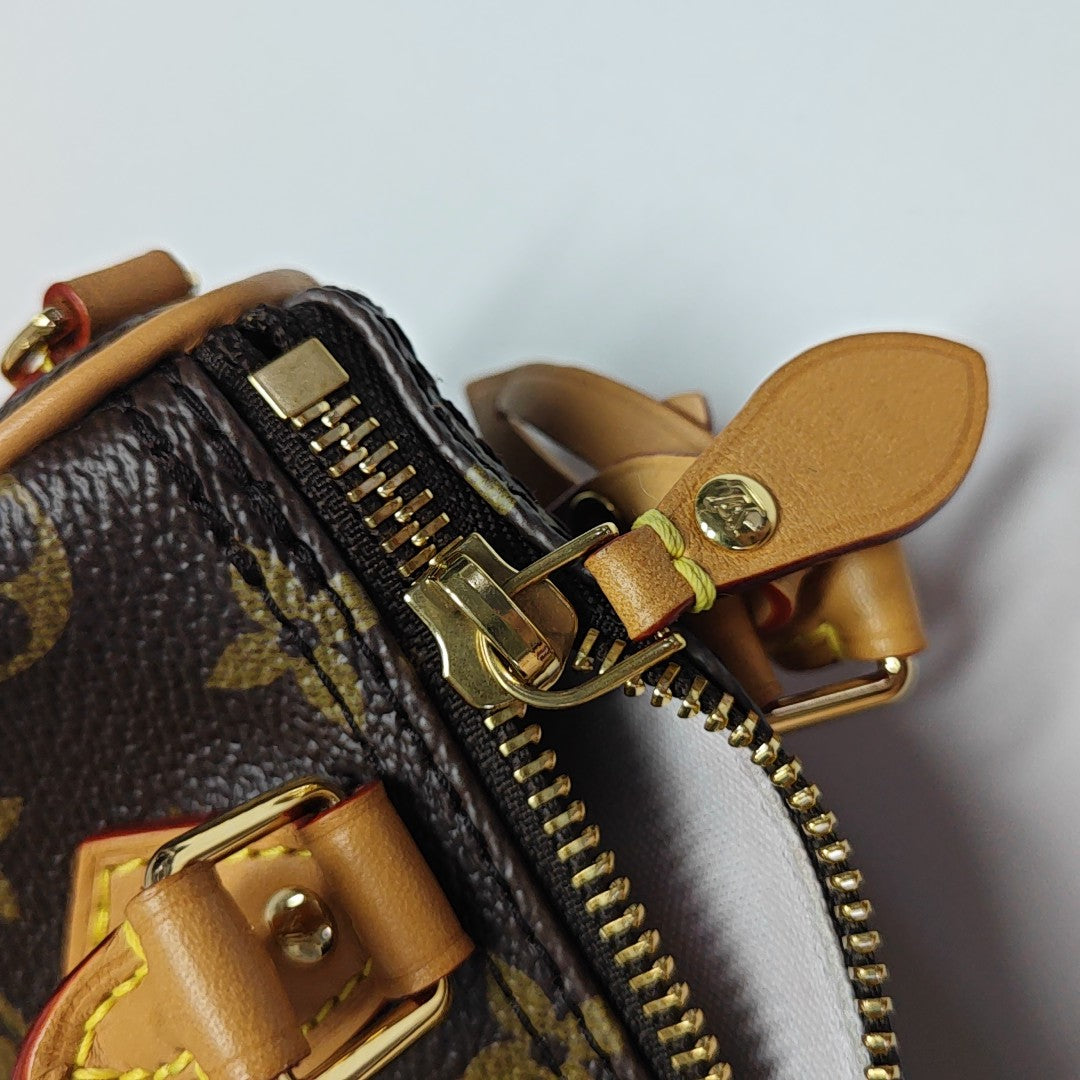 SPEEDY Monogram Coated Canvas Brown