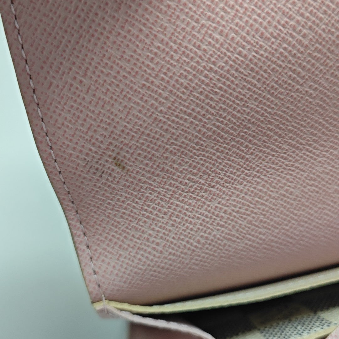 EMILIE Damier Azur Coated Canvas White Wallet