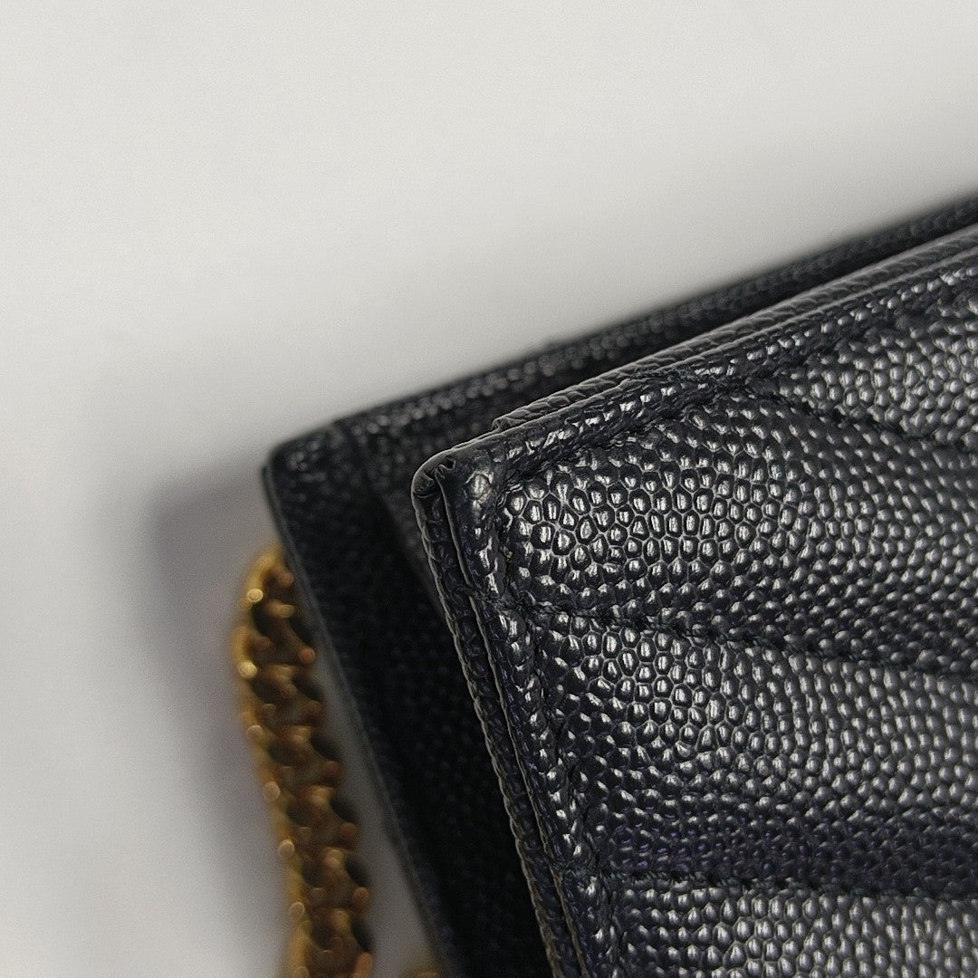 MONOGRAM WOC Chevron Calfskin Black