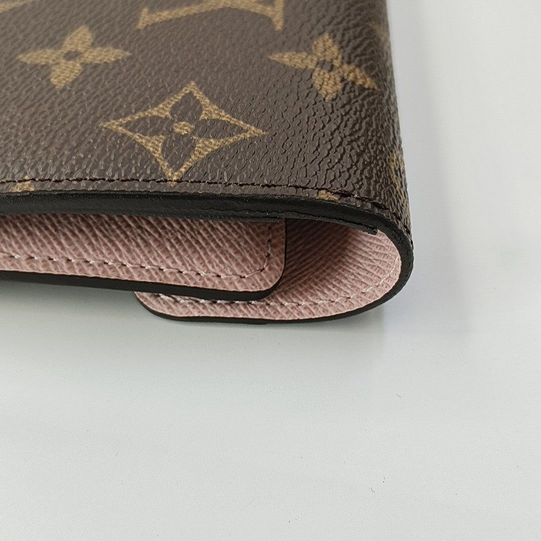 JOSÉPHINE Monogram Coated Canvas Brown Wallet