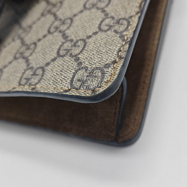 Dionysus Mini Monogram Coated Canvas Beige