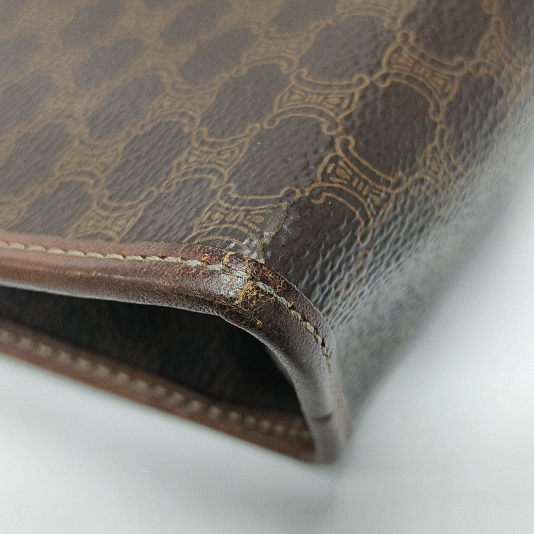 MACADAM CLUTCHES Coated Canvas Brown