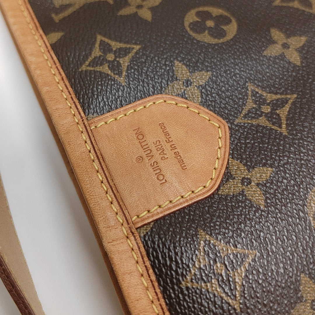 Monogram Coated Canvas Tote Bag Brown