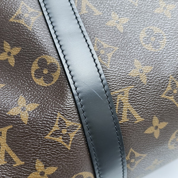 KEEPALL 45 Monogram Coated Canvas Brown