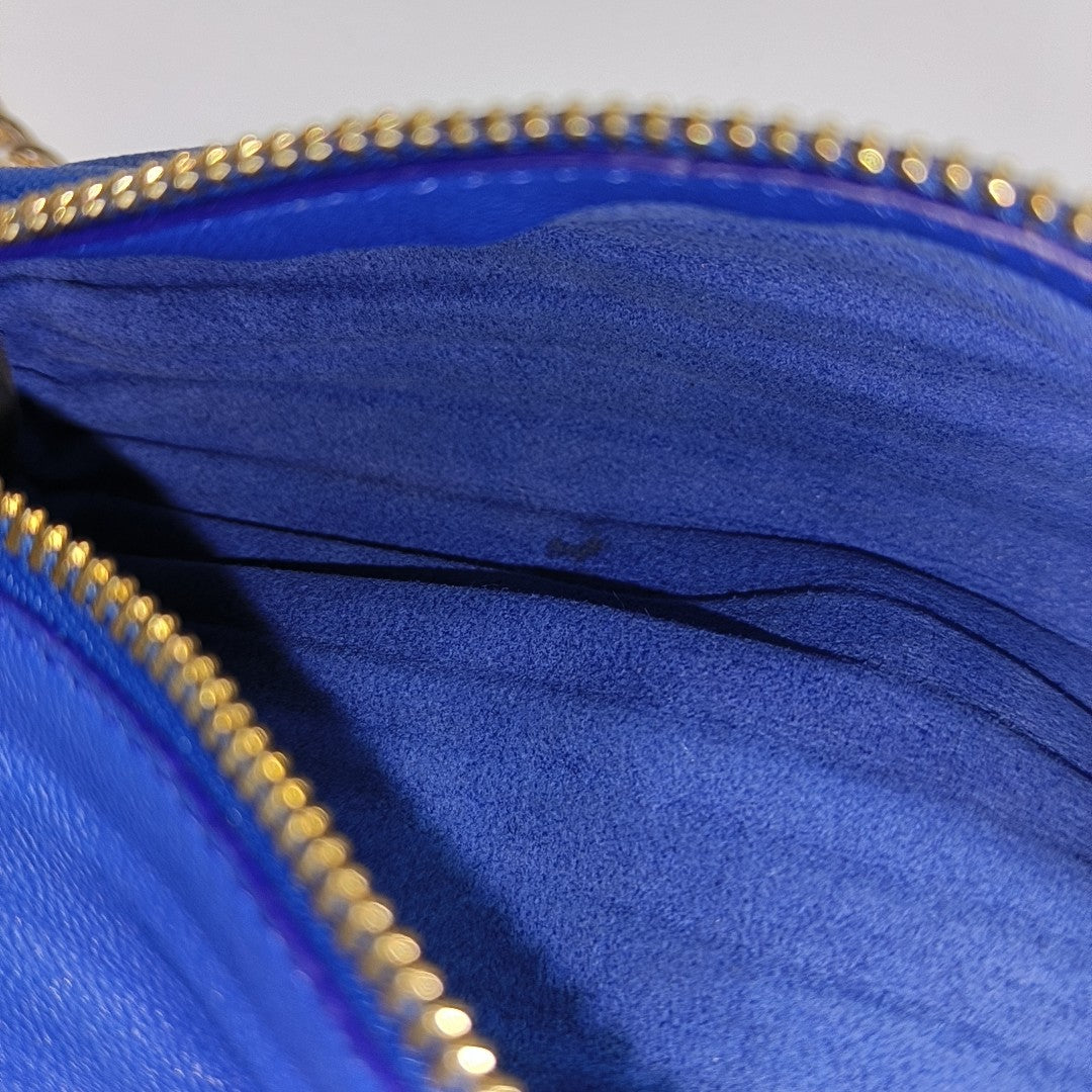 Bracelet Pouch Mini Lambskin Blue