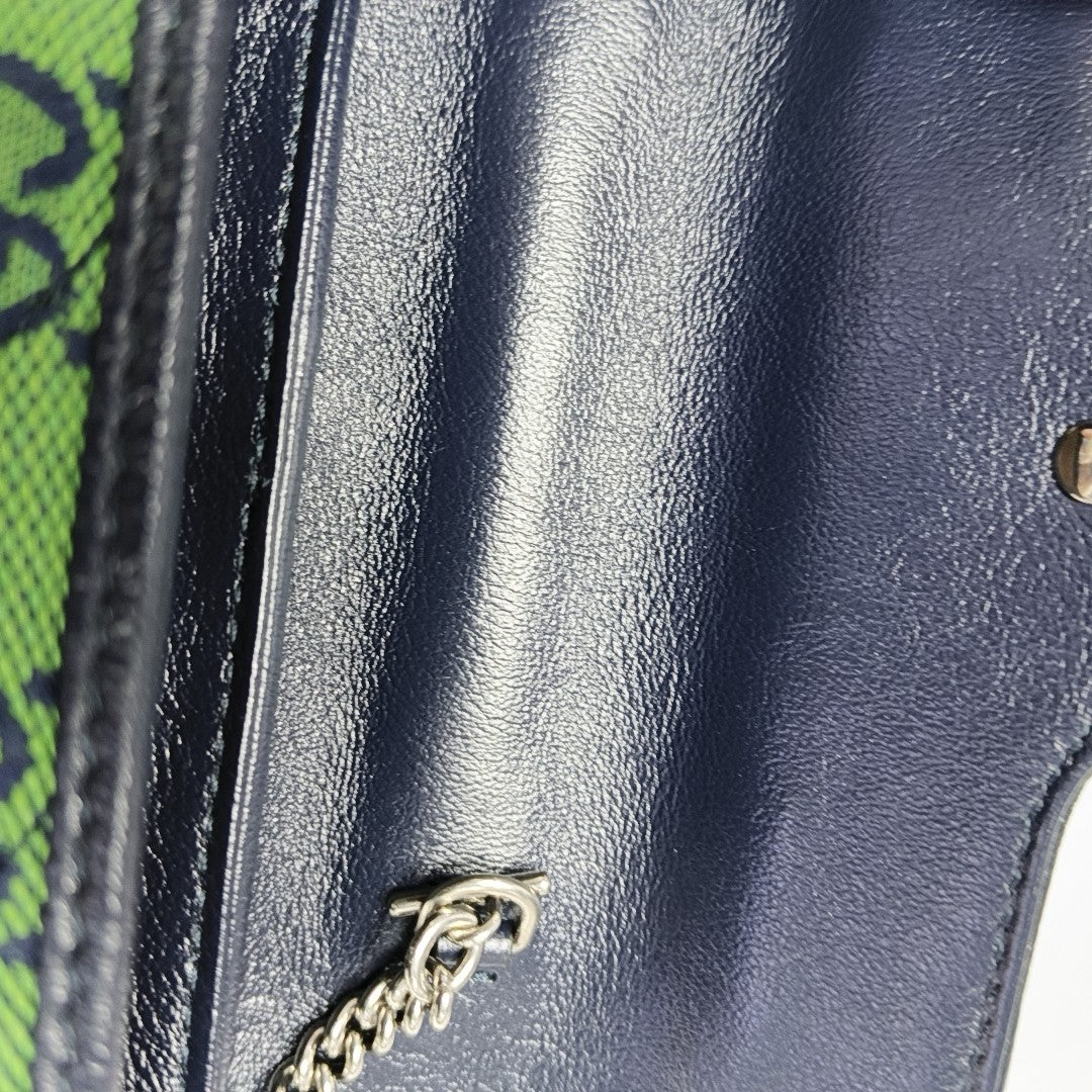 GG Marmont Mini Quilted Canvas Green
