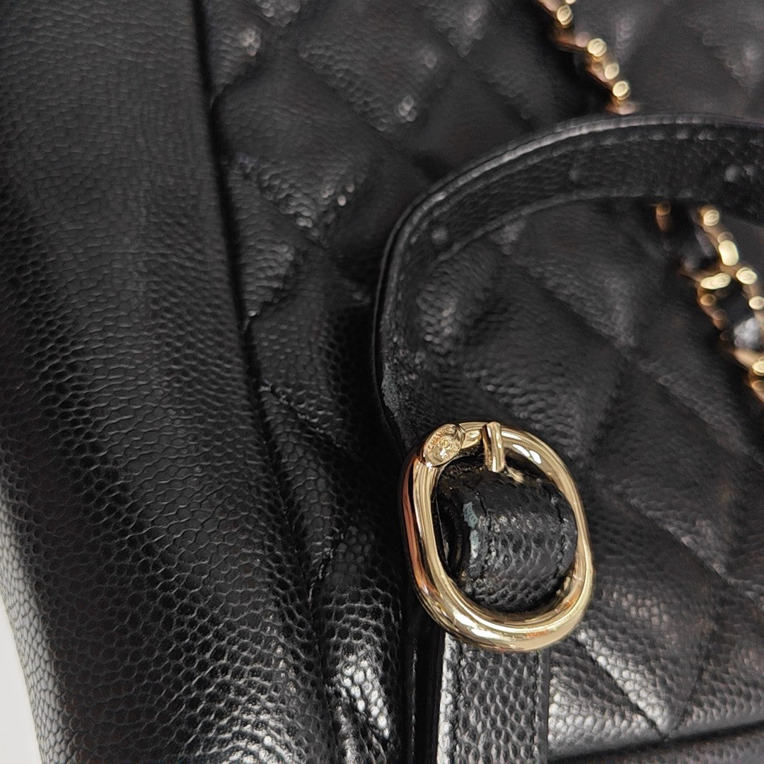 DUMA Medium Quilted Grained Calfskin Black